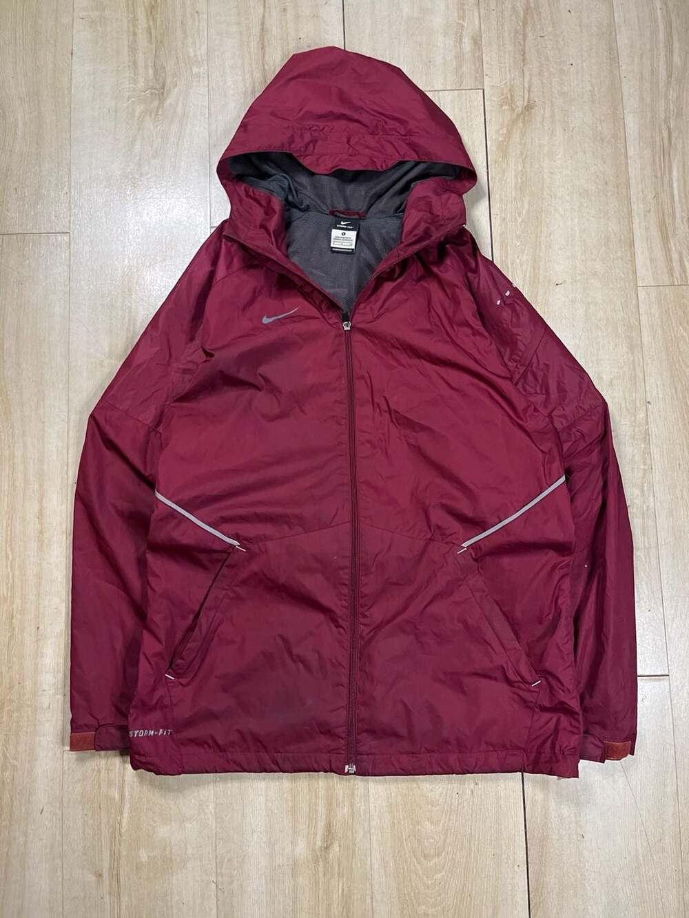 Nike Storm-Fit Maroon Hooded Windbreaker Jacket